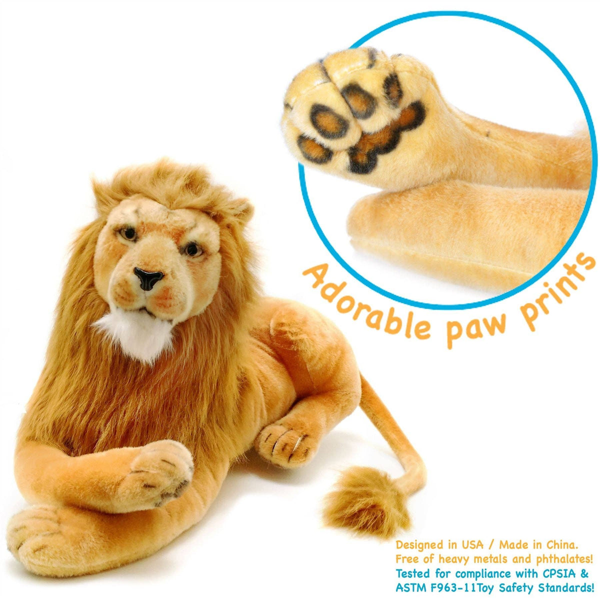 TigerHart Lasodo the Lion 39-inch plush