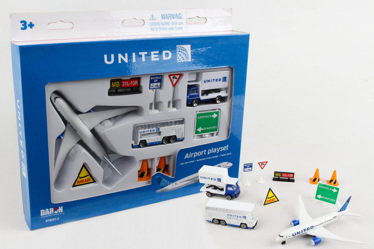 RT6261-2 United Airlines Playset by Daron Toys