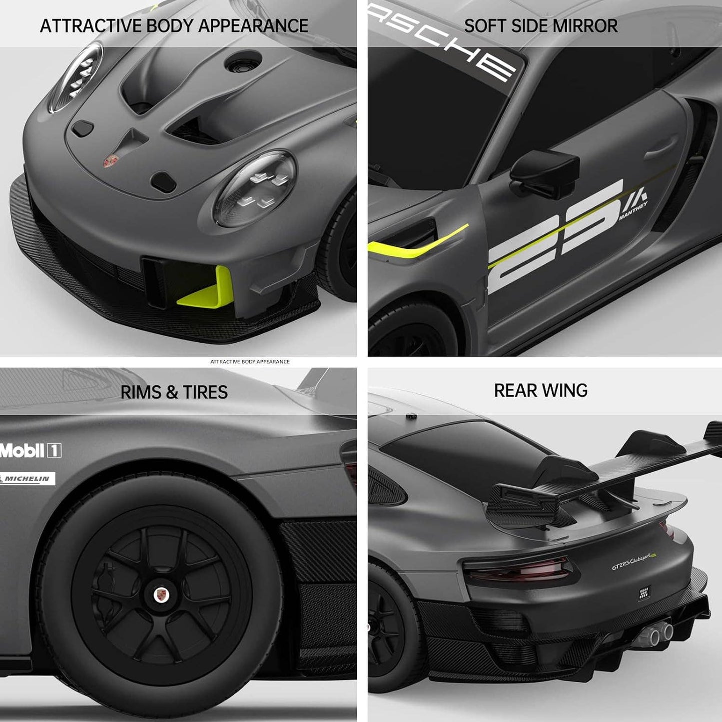 1:24 Scale RC Porsche 911 GT2 RS Remote Control Sports Car