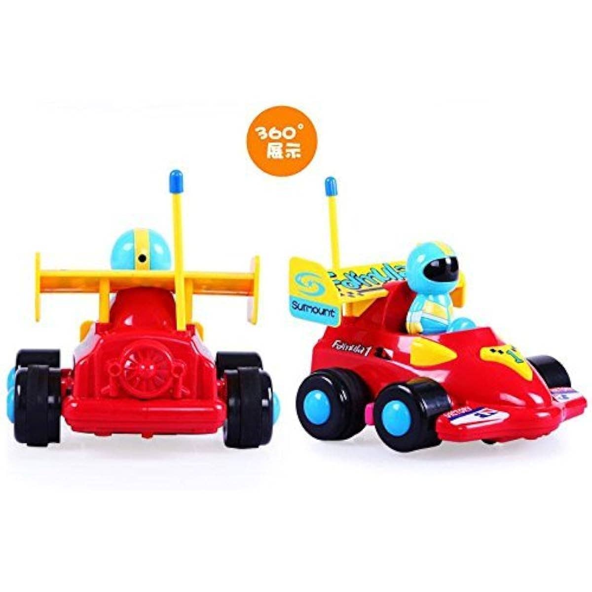 4" Cartoon RC Formula Race Car Remote Control Toy (Red): Red