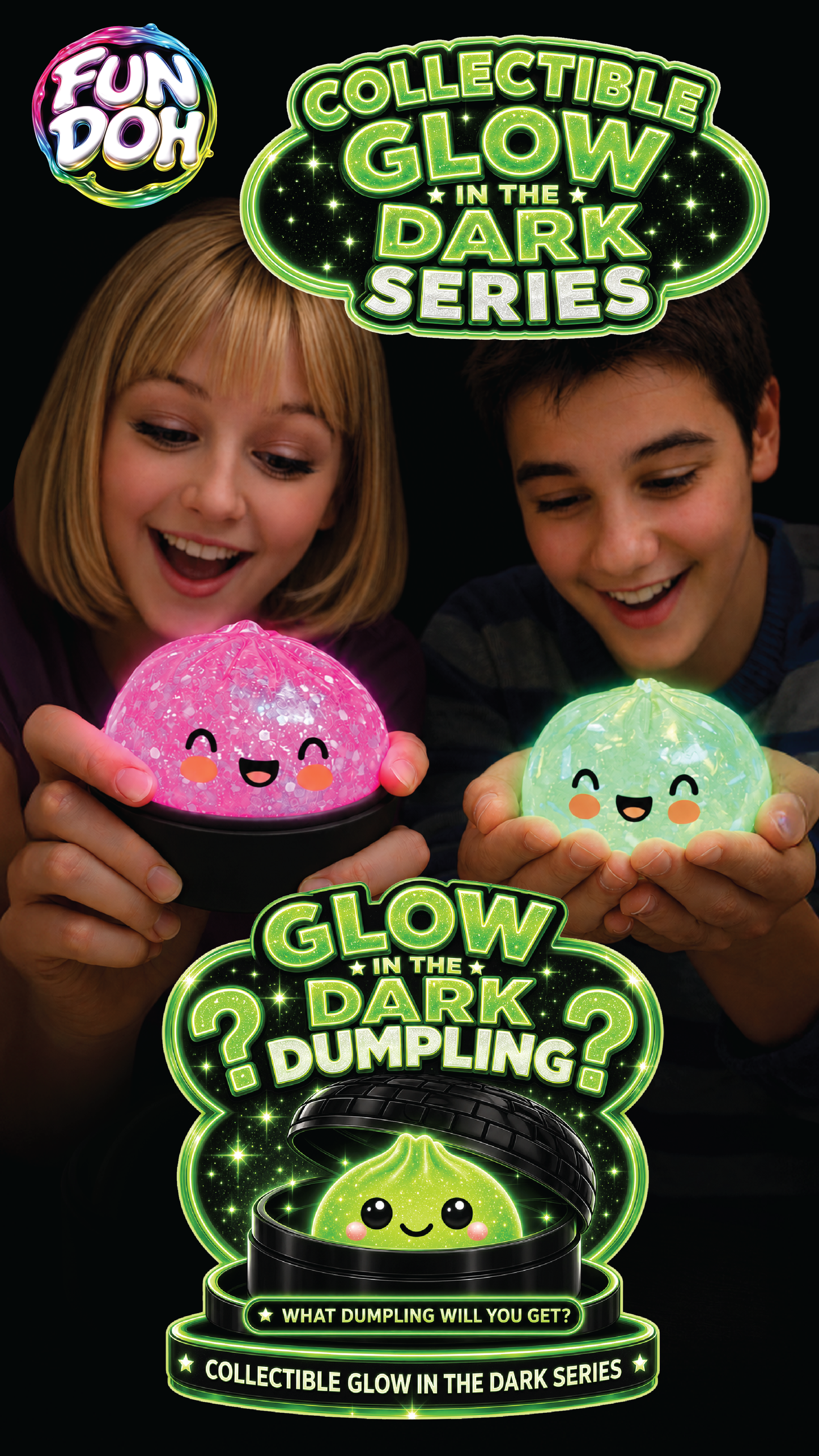 Mystery Dumpling Squishy Fun Doh Glow In Dark