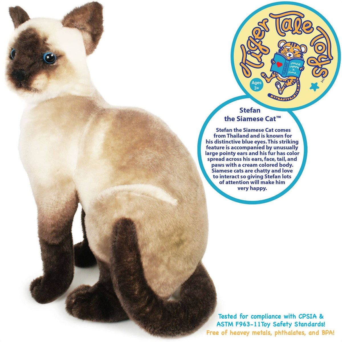 TigerHart Stefan the Siamese Cat 13-inch plush