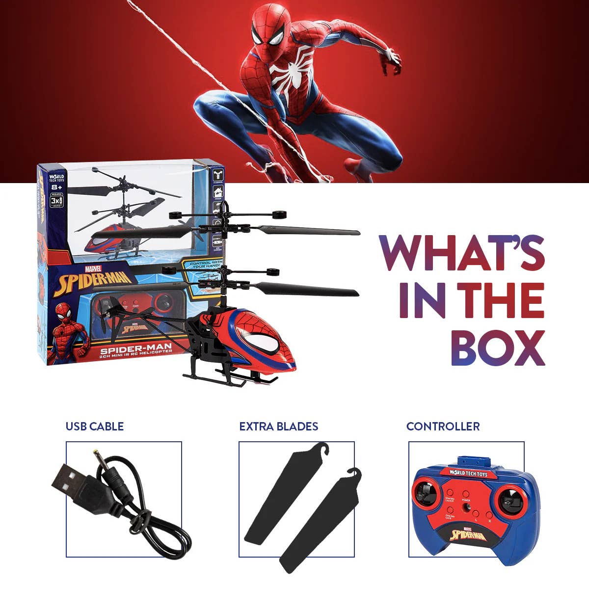 Marvel Spider-Man 2CH IR Helicopter