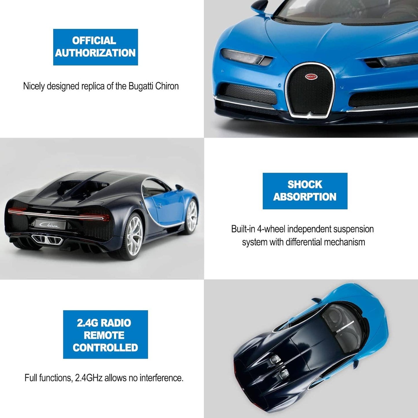 1:14 Scale RC Bugatti Chiron Remote Control Sports Car