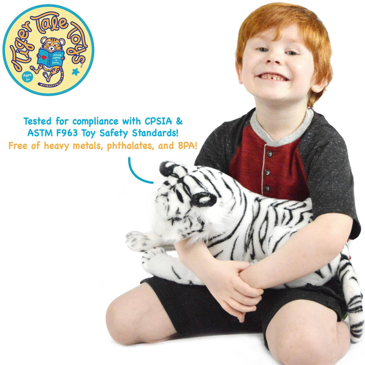 TigerHart Saphed the White Tiger 17-inch plush