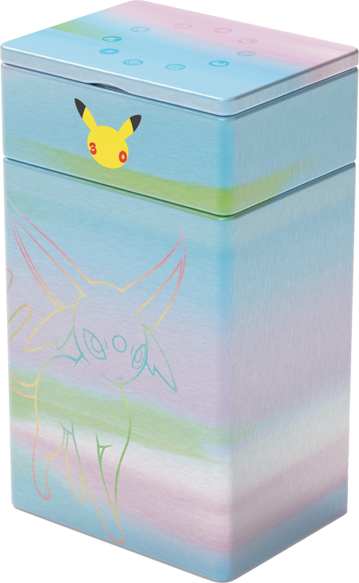 Pokémon TCG: 30th Celebration Espeon ex Deluxe Deck Set (Simplified Chinese) — metal deck box