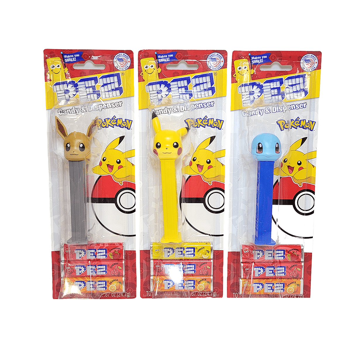 PEZ Pokémon candy dispenser blister packs