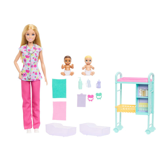 Barbie Careers Baby Doctor Playset with 2 Baby Dolls (JMK12)