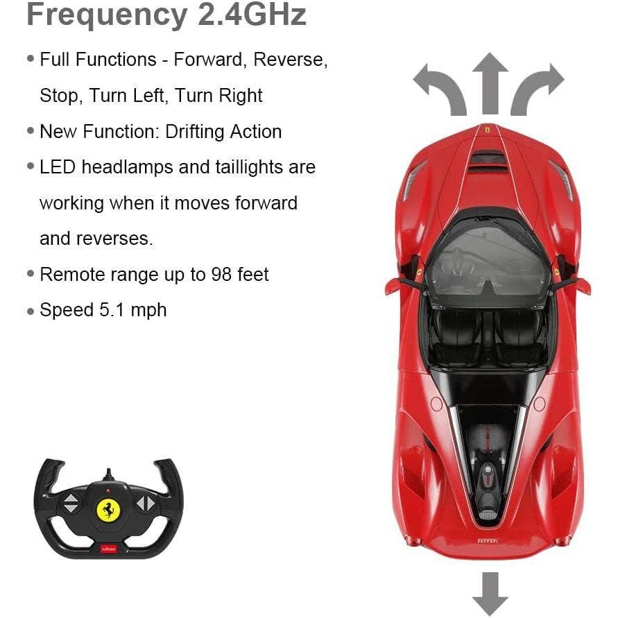 1:14 Scale RC Ferrari LaFerrari Remote Control Drift Car