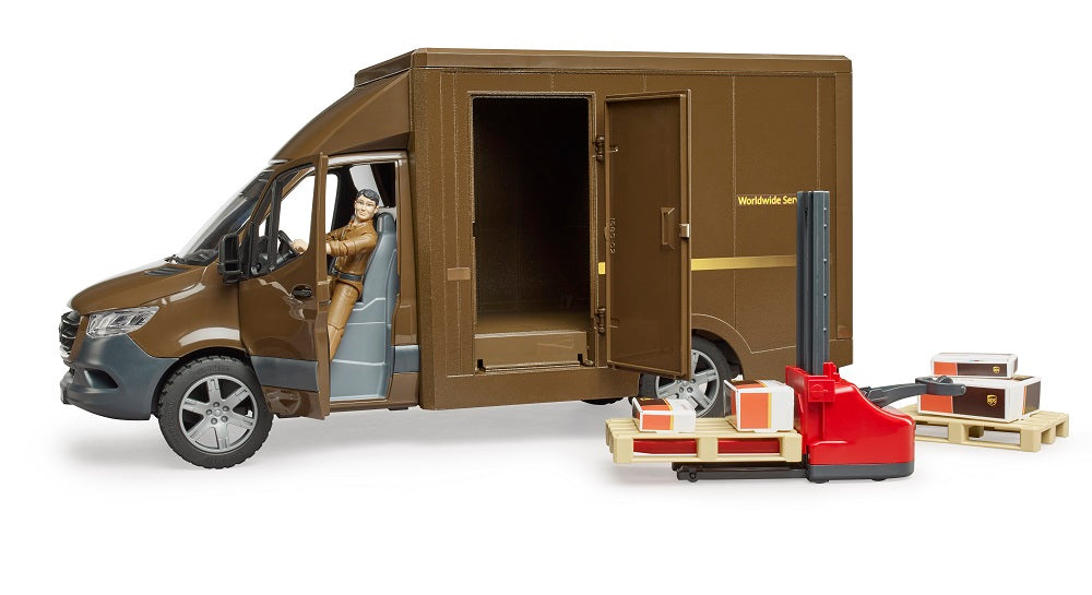 Bruder Mercedes-Benz Sprinter UPS Delivery Van with Driver (02678) — view 2