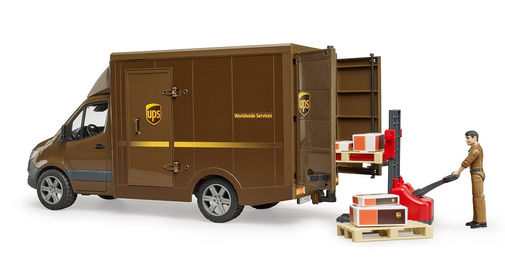 Bruder Mercedes-Benz Sprinter UPS Delivery Van with Driver (02678) — view 3