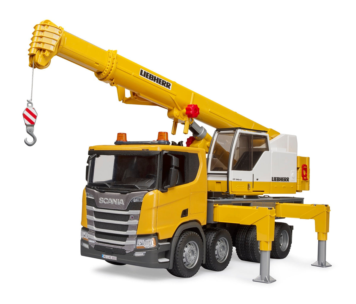 Bruder Scania Super 560R Liebherr Crane Truck with Light & Sound (03571) — view 2