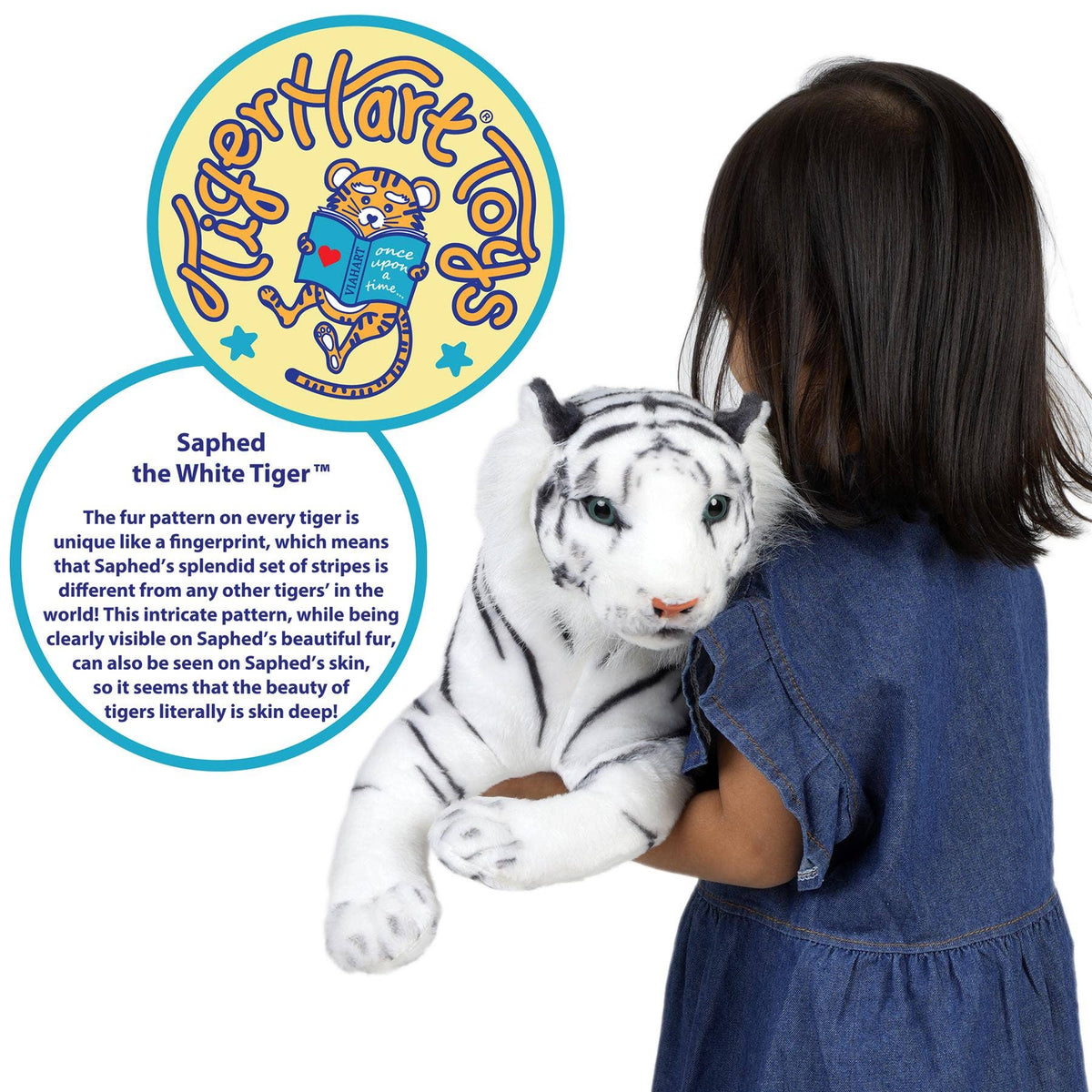 TigerHart Saphed the White Tiger 17-inch plush