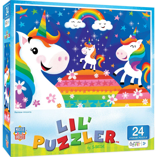 MasterPieces Lil Puzzler - Rainbow Unicorns 24 Piece Puzzle (11944.01)