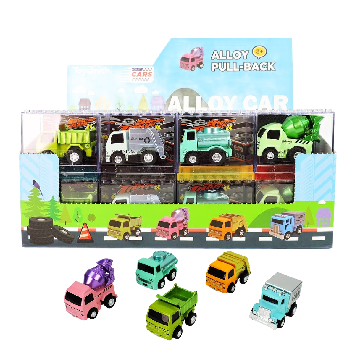 Toysmith Alloy Alley medium die-cast pull-back vehicle