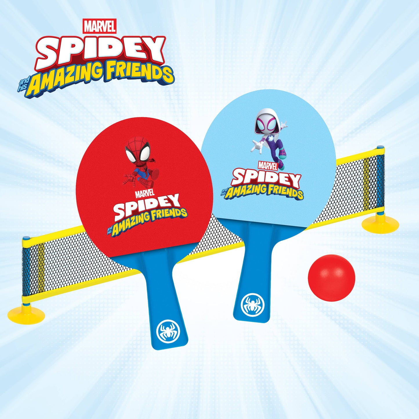 Spidey & His Amazing Friends Mini Tabletop Table Tennis Set
