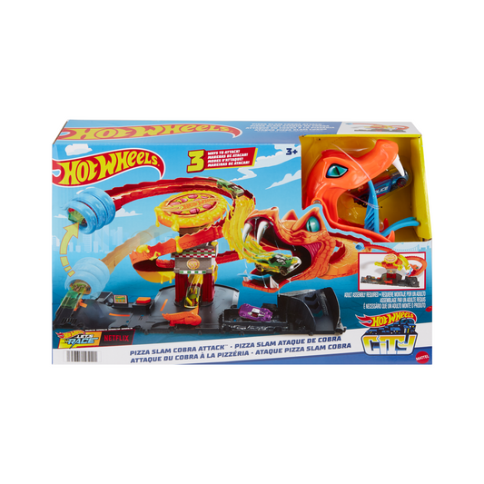 Hot Wheels City Pizza Slam Cobra Attack Playset (HTN81)