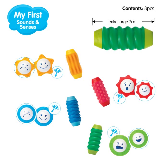 SmartMax My First Sounds & Senses (SMX 224) — contents, 8 pieces