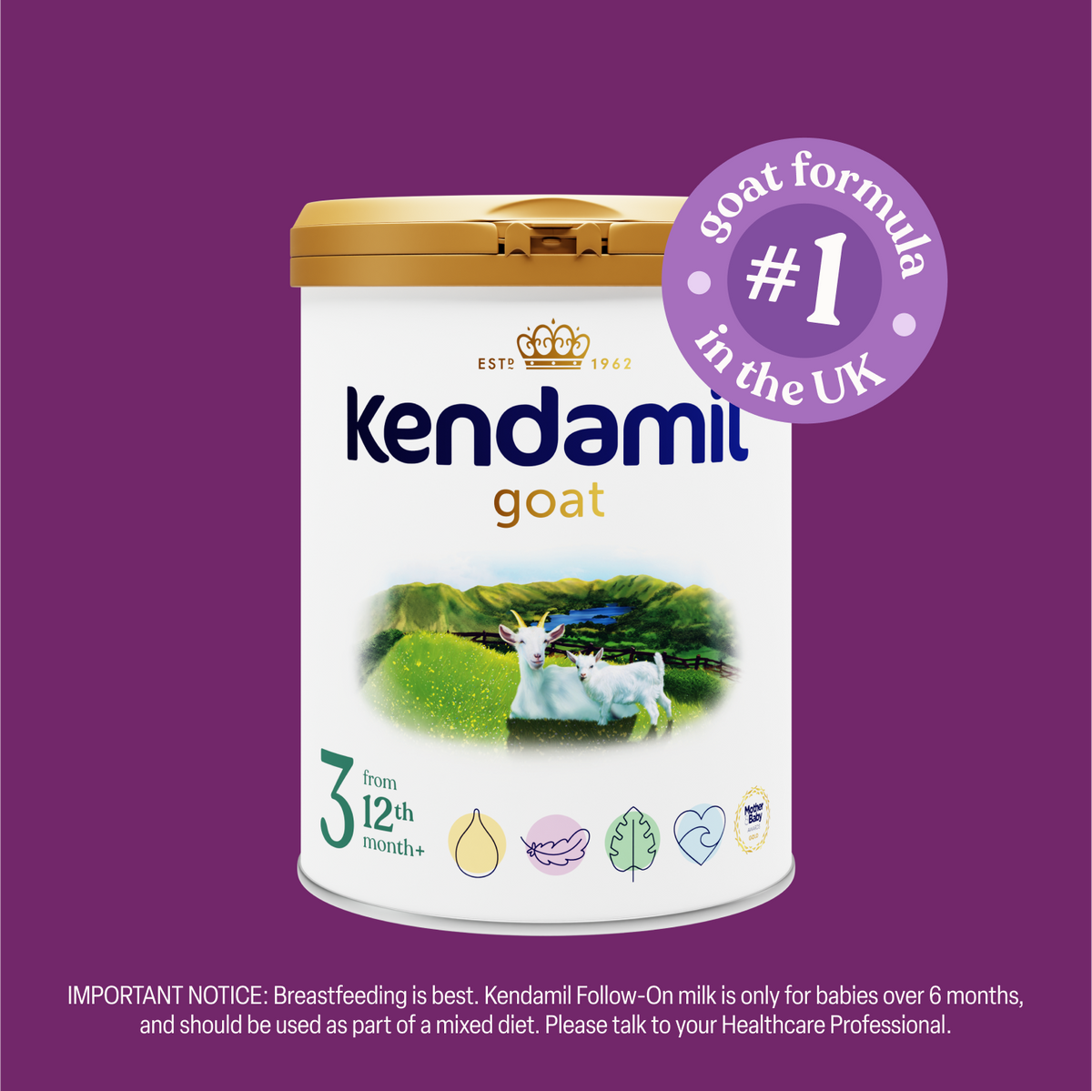 Kendamil Goat Toddler Milk Stage 3 800 g tin