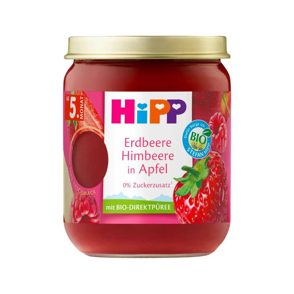 HiPP Apple, Straweberry and Raspberry Puree 160 g