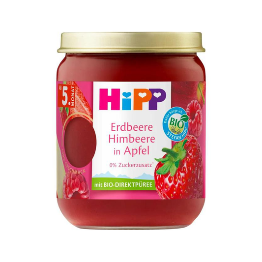 HiPP Apple, Straweberry and Raspberry Puree 160 g