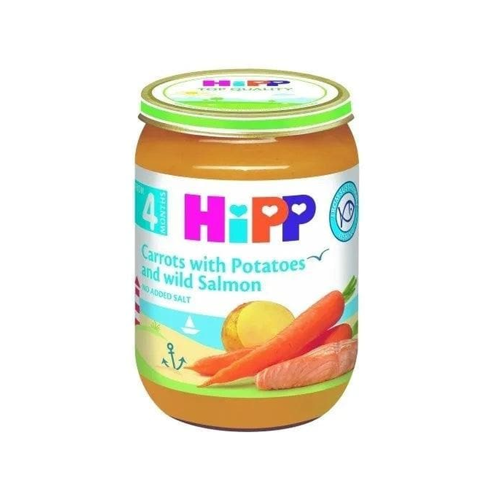HiPP Carrots with Potatoes and Wild Salmon Puree 190 g