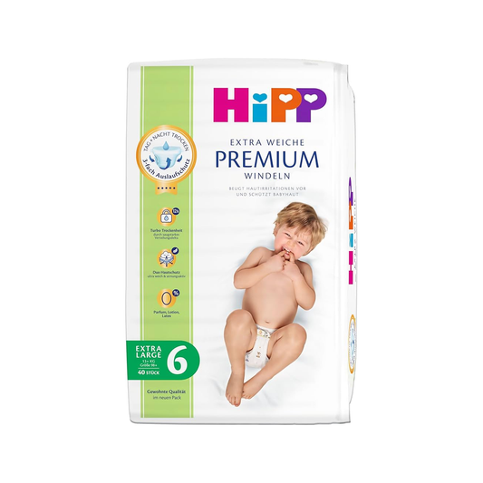 HiPP Extra Soft Premium Diapers Size 6 Extra Large, 13 kg+ 40 pcs