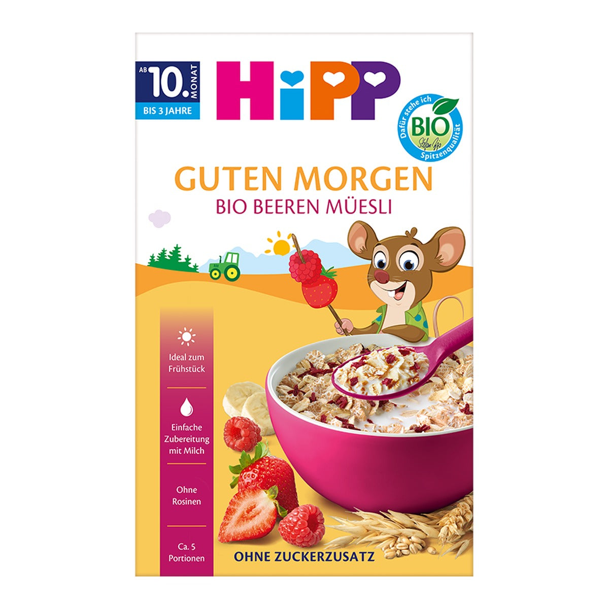HiPP Guten Morgen Bio Beeren Müesli organic berry muesli 200 g box