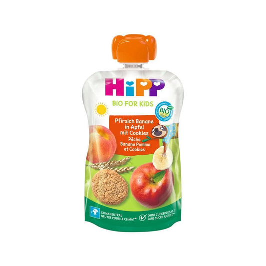 HiPP Hippis Peach Banana in Apple with Cookies 100 g