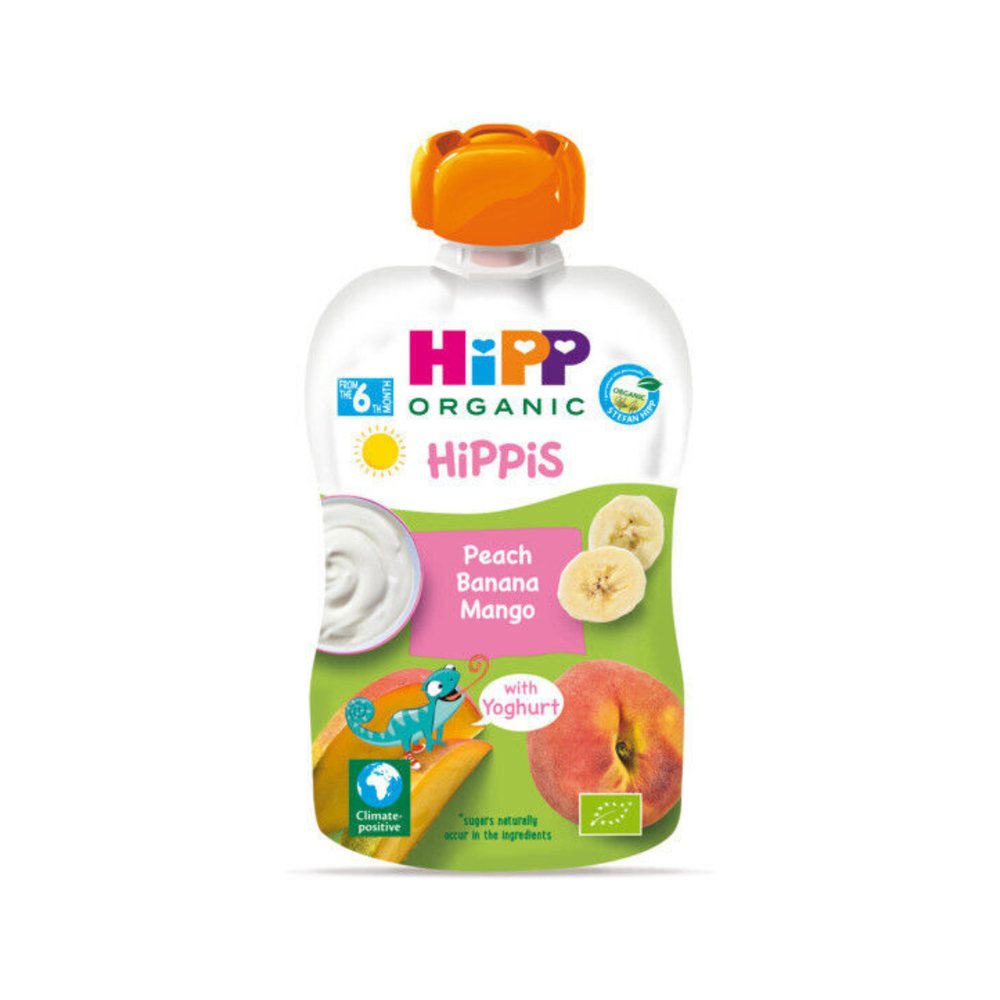 HiPP Hippis Peach Banana Mango with Yoghurt 100 g