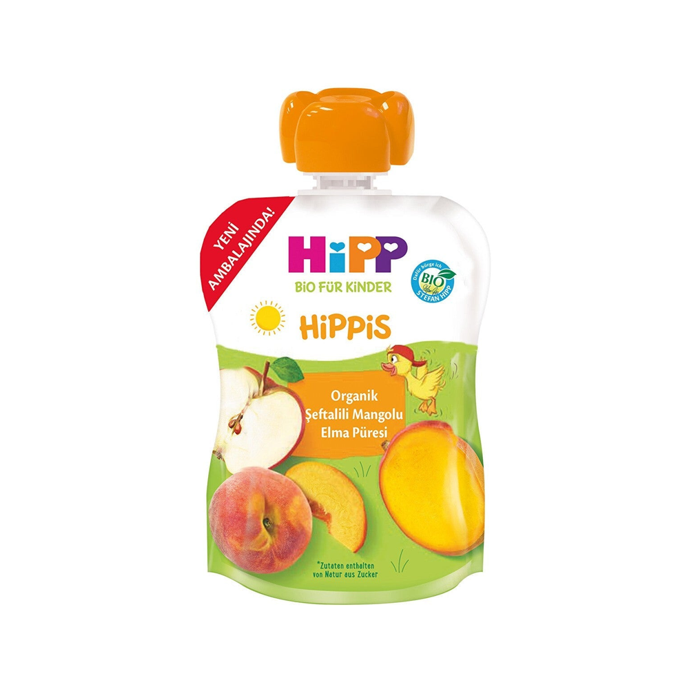 HiPP Organic Apple Mango Peach Puree Puree 100 (PL8524)
