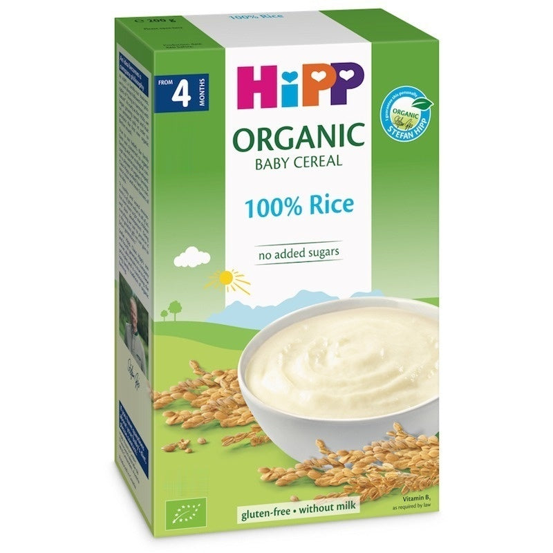 HiPP Organic Baby Cereal 100% Rice 200 g box