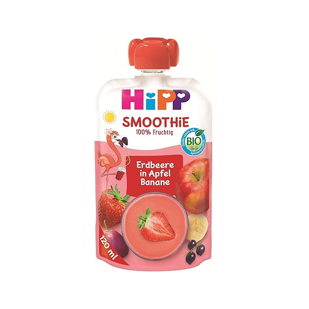 HiPP Organic Smoothie Apple Banana Strawberry with Oat 120 ml