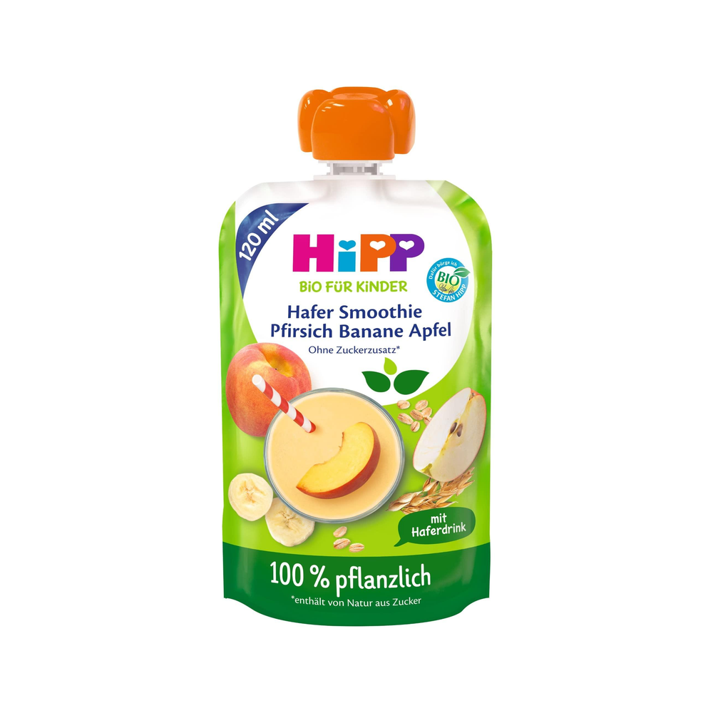 HiPP Organic Smoothie Peach Banana Apple with Oat 120 ml