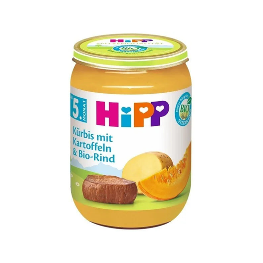 HiPP Pumpkin with Potatoes and Organic Beef Puree 190 g