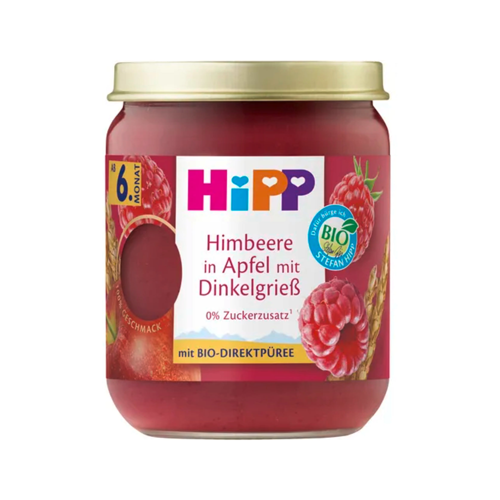 HiPP Raspberries in Apple Puree 160 g
