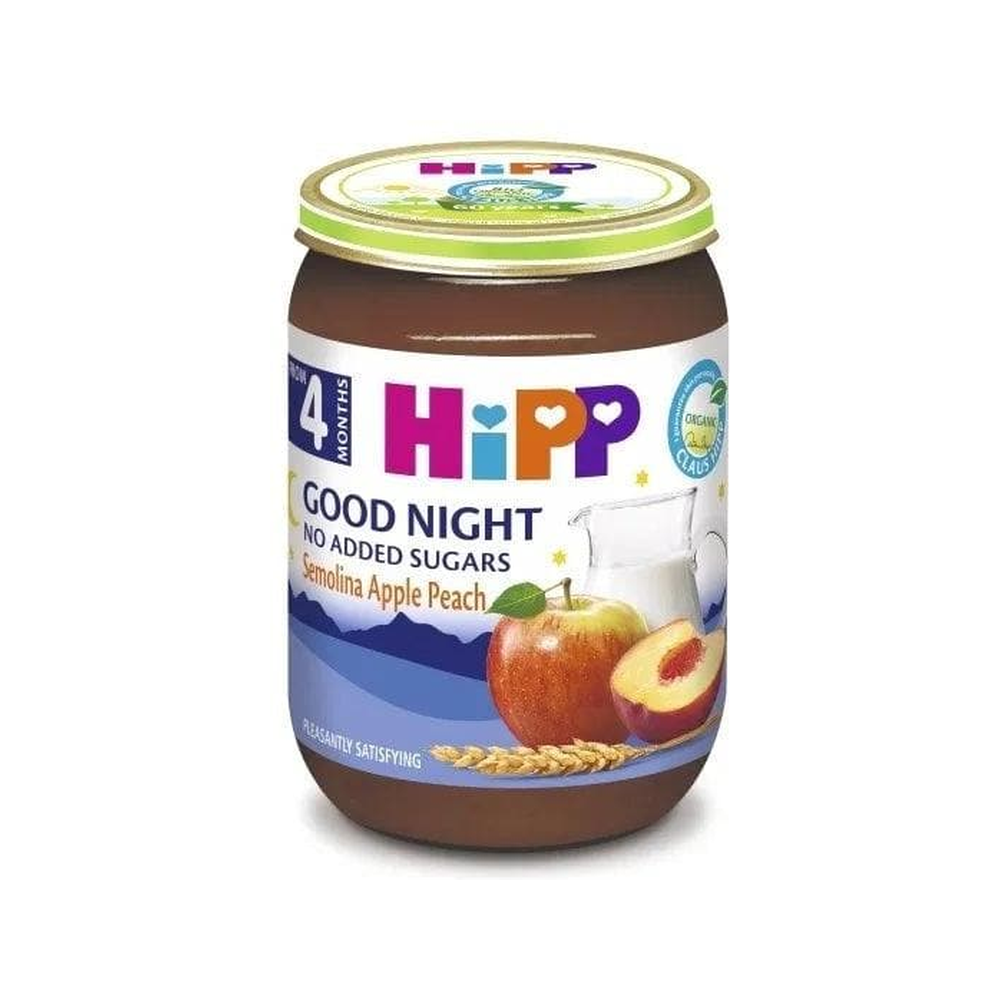 HiPP Semolina Apple Peach Milk Puree 190 g