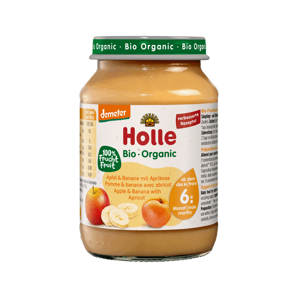 Holle Apple & Banana with Apricot Puree 190 g