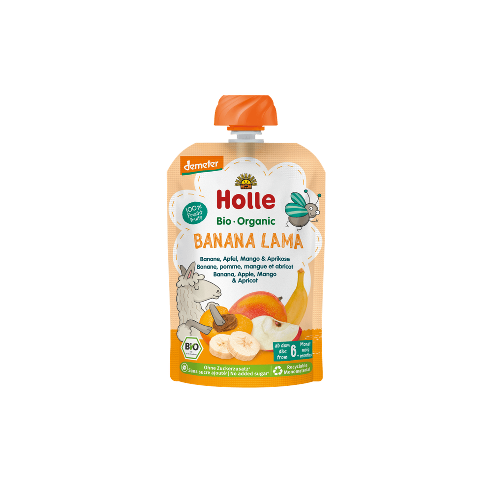 Holle Banana Lama - Pouch Banana, Apple, Mango & Apricot 100 g