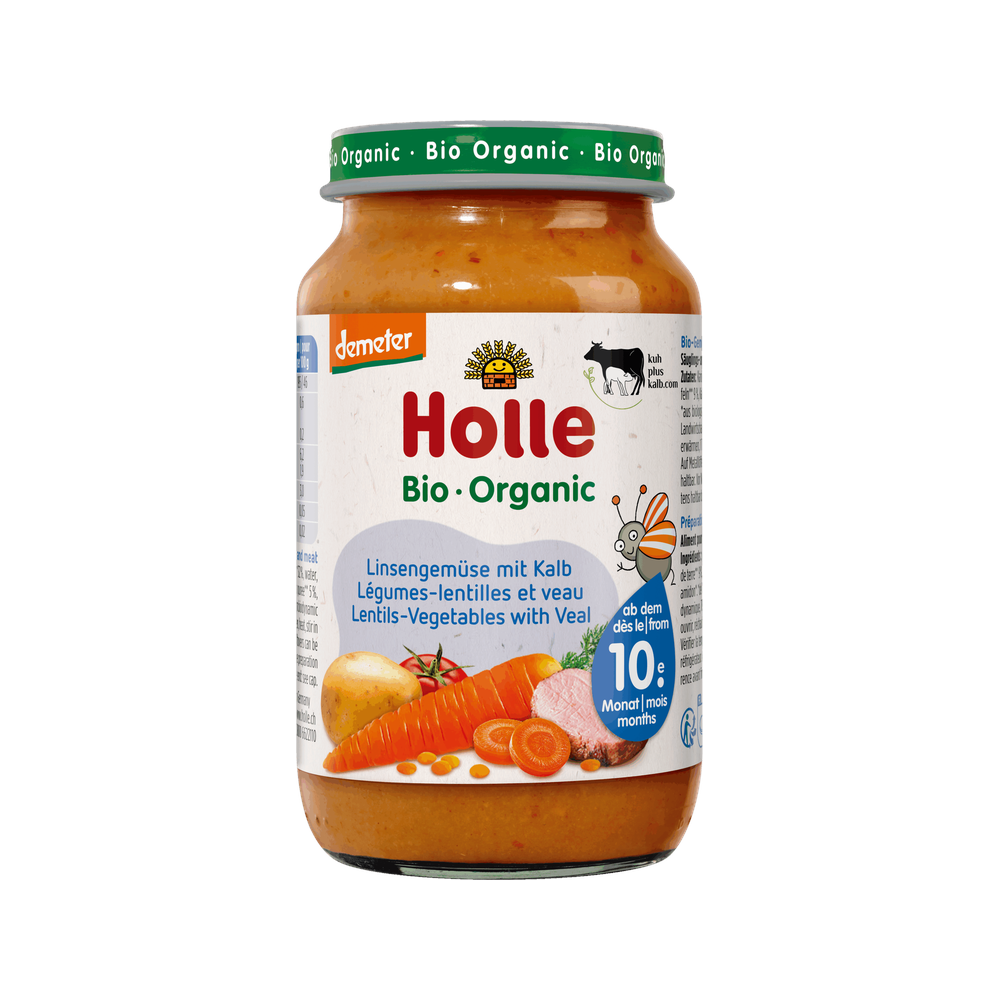 Holle Lentils-Vegetables with Veal Puree 220 g