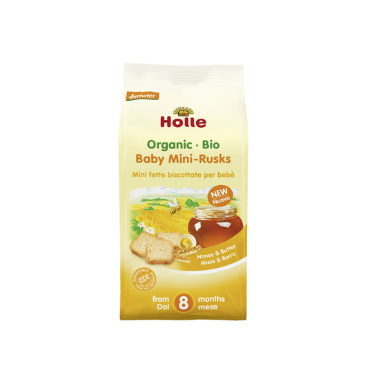 Holle Organic Minis Baby Rusks Honey & Butter 100 g