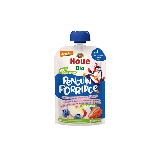 Holle Penguin Porridge - Apple & Berries with Oats & Quinoa 110 g