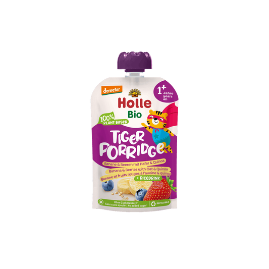 Holle Tiger Porridge - Banana & Berries with Oats & Quinoa 110 g