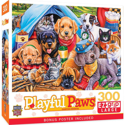 MasterPieces Playful Paws - Camping Buddies 300 Piece Puzzle (31724)