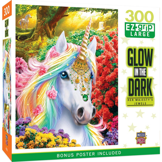 MasterPieces Glow in the Dark - Her Majesty's Jewels 300 Piece Puzzle (32023)