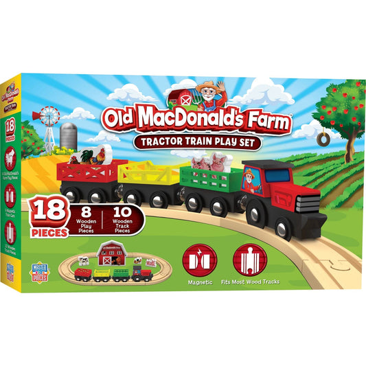 MasterPieces Old MacDonald's Farm Tractor Train Play Set (42317)