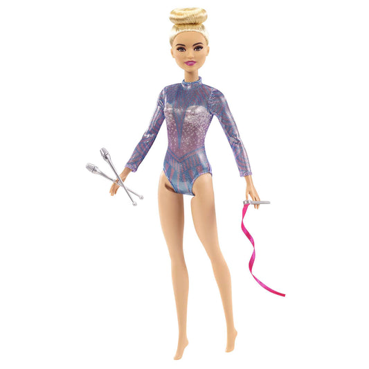 Barbie Rhythmic Gymnast Doll with Clubs and Ribbon (GTN65)