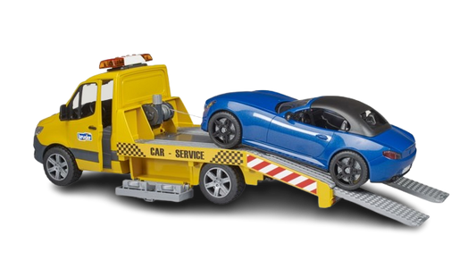 Bruder Mercedes-Benz Sprinter Transporter with Light & Sound and Bruder Roadster