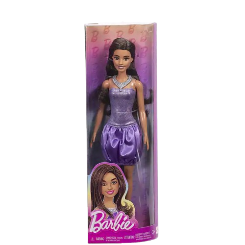 Barbie Fashionistas Doll #234 in Sequined Purple Dress (HYT92)