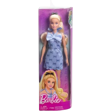 Barbie Fashionistas Doll #237 in Blue Bow Halter Dress (HYT93)